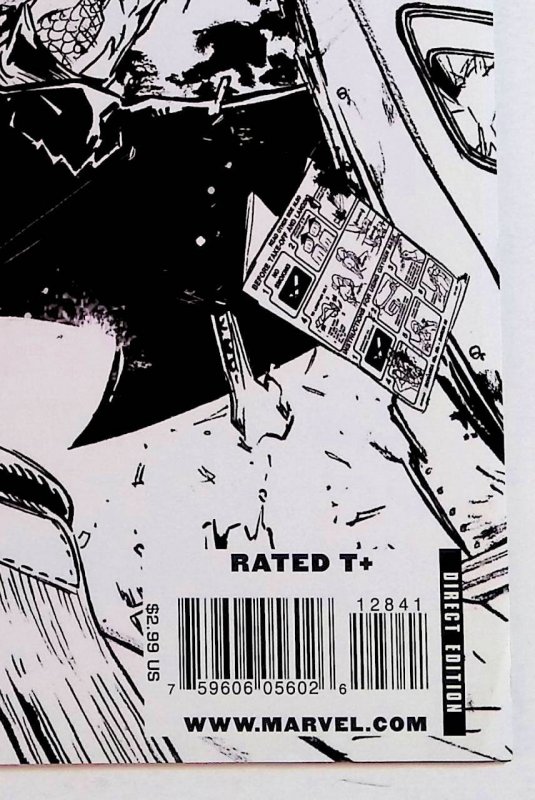 Thunderbolts 128 3rd Print Black & White Variant Black Widow Yelena Belova MCU