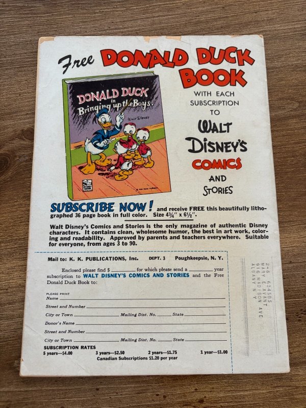 Walt Disney's Comics & Stories #138 VG- Dell Comic Book Donald Duck Barks 3 J346