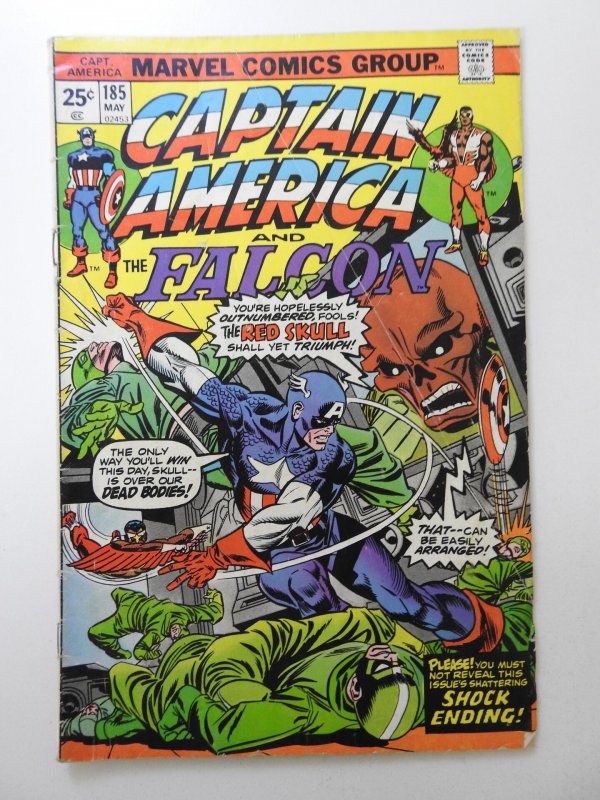 Captain America #185 (1975) vs The Red Skull! Solid VG Condition!