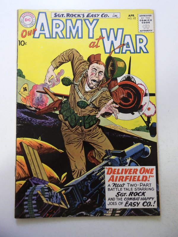 Our Army at War #93 (1960) VG Condition 1/2 tear bc moisture stains