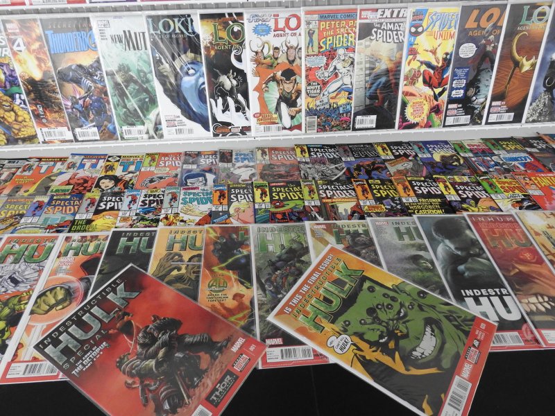 Huge Lot of 180+ Comics W/ Loki, Thanos, Hulk Avg. VF+ Condition.