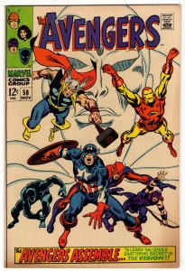 Avengers #58 - 1st App Ultron! Origin of The Vision! High Grade Marvel