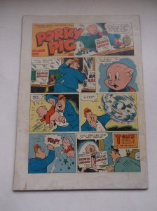 DELL (FOUR COLOR) PORKY PIG IN ROARING ROCKETS, W/BUGS BUNNY COVER, 1951, VG!