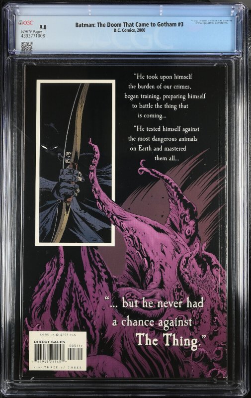 Batman: The Doom That Came to Gotham #3--CGC 9.8--DC--Mignola--comic book--43...