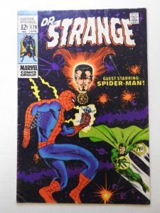 Doctor Strange #179 (1969) W/Spider-Man! VG- Condition! Top Staple Pop!