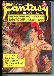 Avon Fantasy Reader #12 1950-Sax Rohmer-Robert E Howard-Welman-pulp-VG