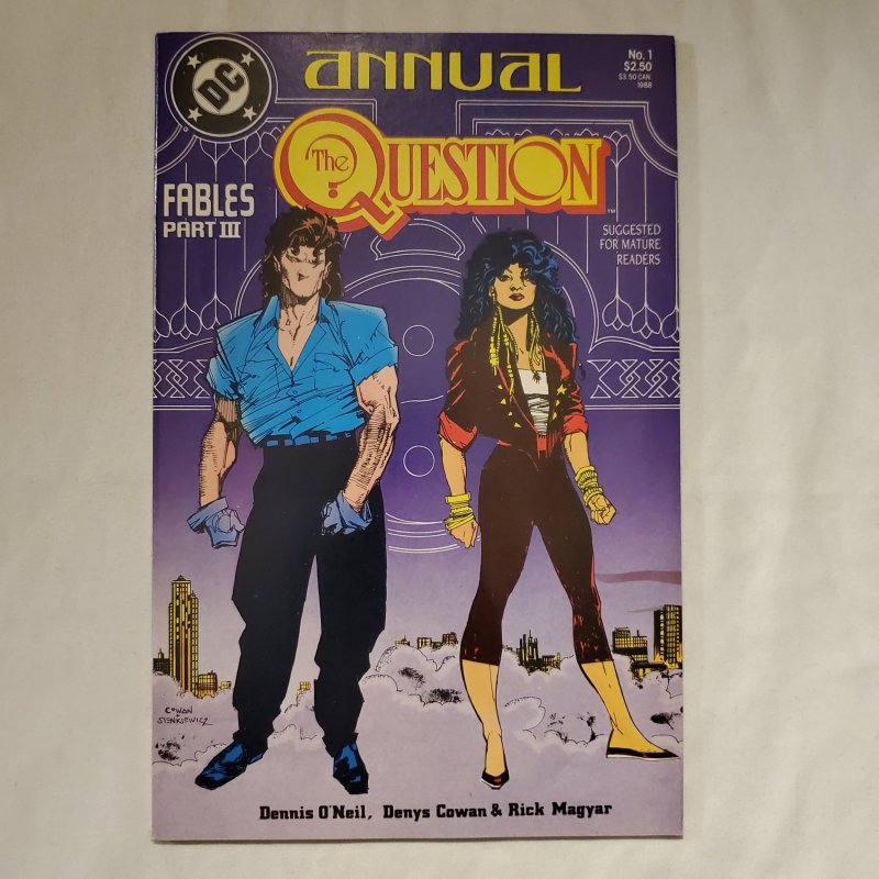 Question Annual 1 Very Fine- Cover by Bill Sienkiewicz