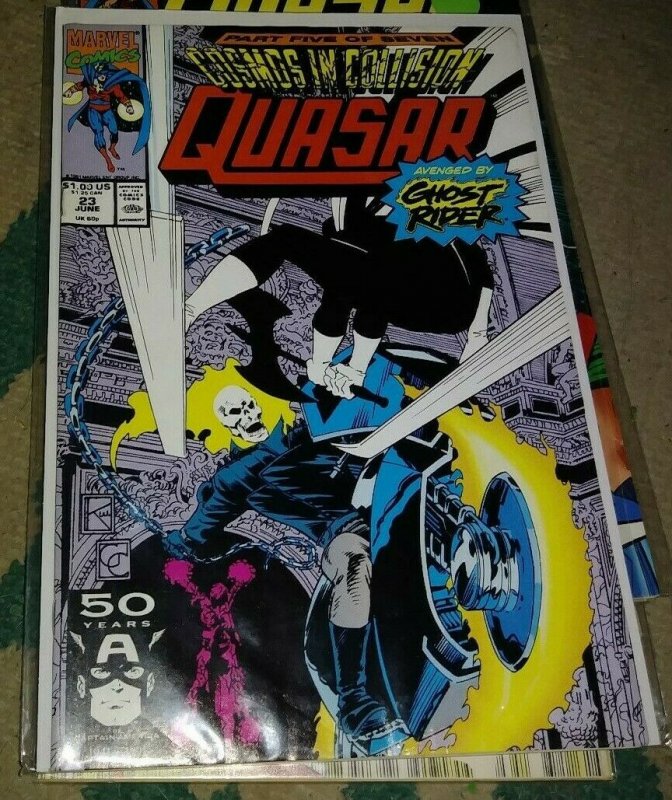 quasar # 23 1991  marvel  ghost rider cosmos in collision PT 5 deathsurge 