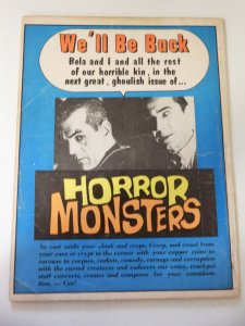 Horror Monsters #2 VG Condition moisture small moisture stains fc