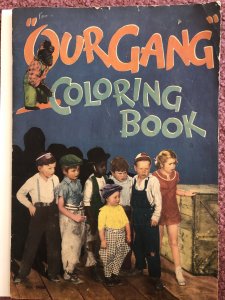 Our Gang coloring book-VG,1933, 15x10.5in size