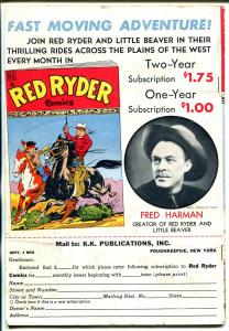 Red Ryder #58 1948-Dell-Little Beaver solo cover-Fred Harmon art & photo-VG