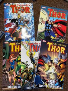 Thor Softcover TPB Lot, Complete Simonson Vol 1, 2, 3, 4, 5, Reprints 337-382