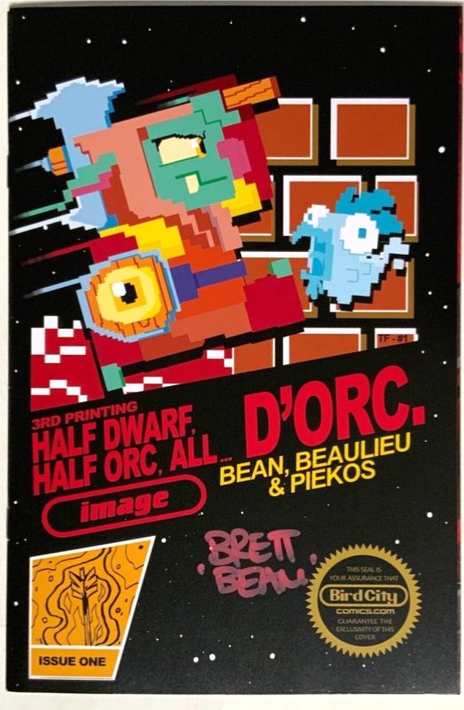 D'ORC #1 Trish Forstner Super Mario Variant SIGNED BRETT BEAN W/COA IMAGE NM.