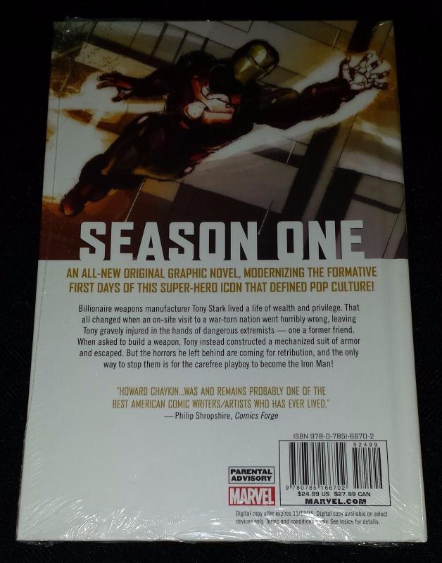 Iron Man Season One Hardcover with Bonus Digital Code (Marvel) - New/Sealed!