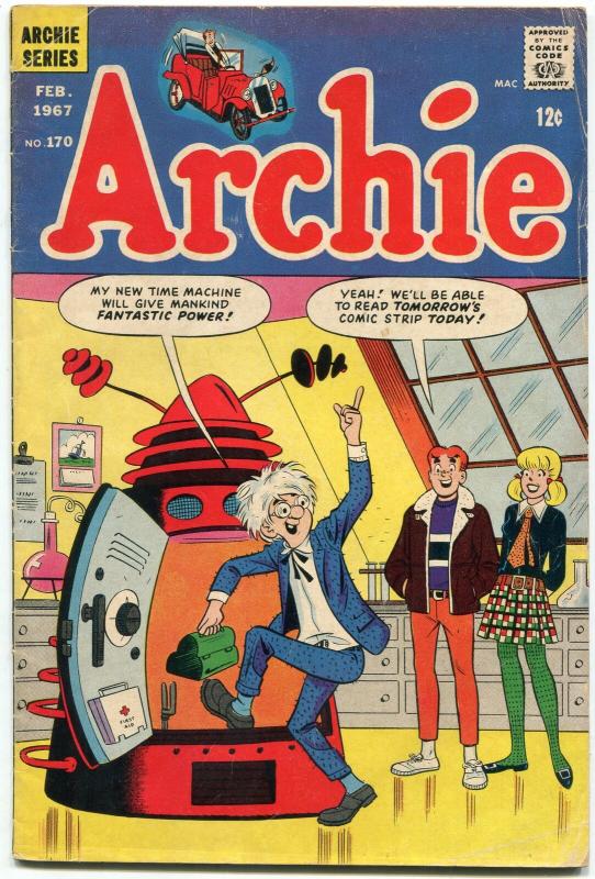 Archie Comics #170 1967-Time Travel Sci-fi cover VG+