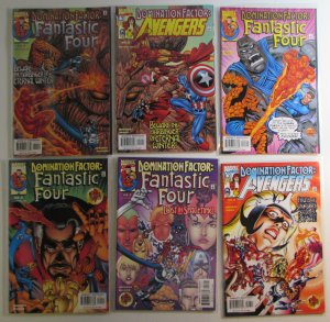Domination Factor Lot 6 #FF 1.1, 2.3, 3.5, 4.7, Avengers 1.2, 4.8 Marvel 1999