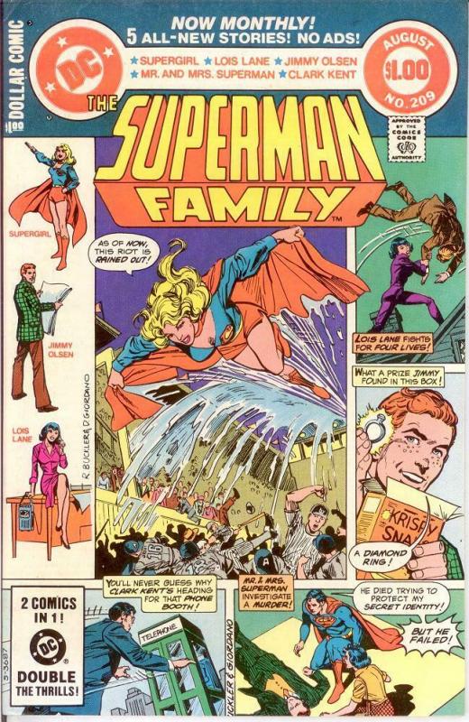 SUPERMAN FAMILY 209 VF-NM Aug. 1981 COMICS BOOK