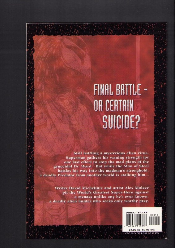 Superman Vs Predator #1-3 - THREE PIECE LOT TPB ALEX MALEEV ART! (9.2) 2000