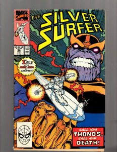 Silver Surfer # 34 VG/FN Marvel Comic Book Thanos Avengers Hulk Thor Vision J450