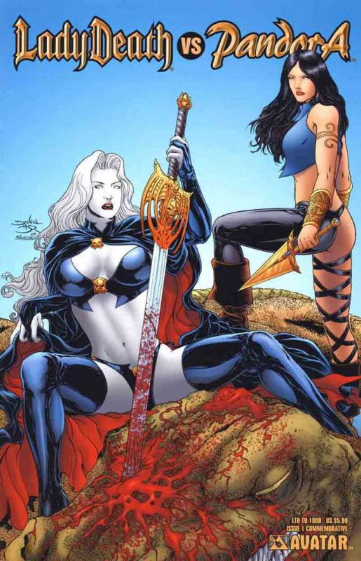 Lady Death vs Pandora #1H VF/NM ; Avatar | Commemorative Variant Ltd to 1,000
