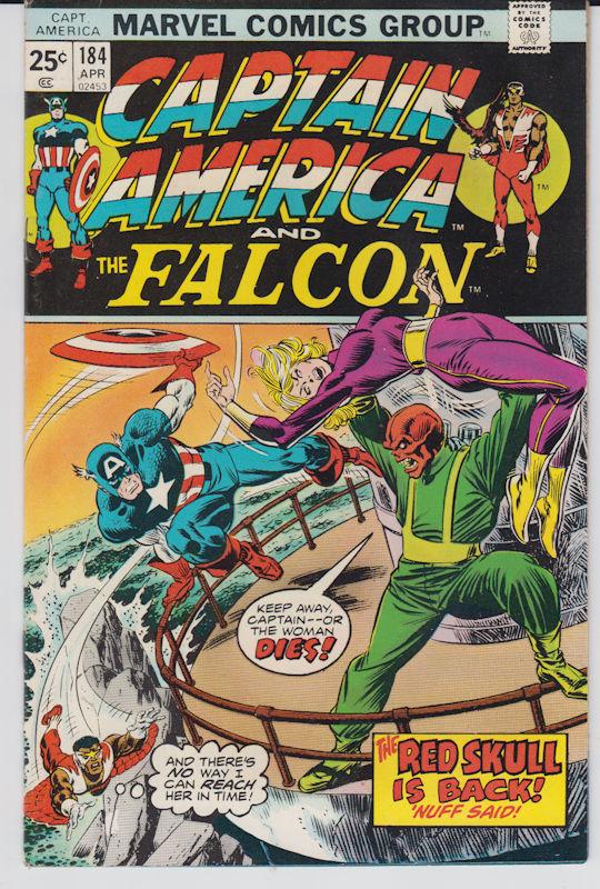 Lot of 5 Captain America #152, 184, 188, 222, 291. F/VF  (Aug 1972, Marvel)