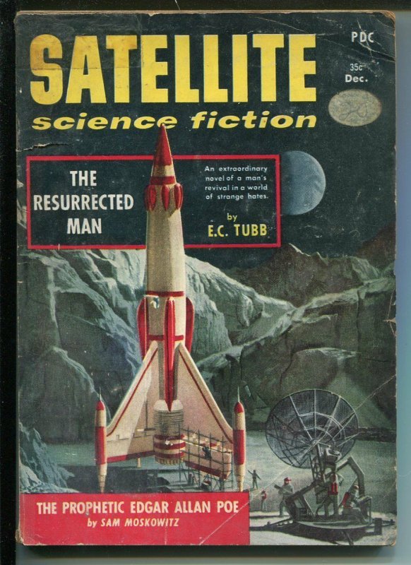 Satellite Science Fiction 12/1958-Renown-Poe-Harlan Ellison-pulp-sci-fi-G/VG