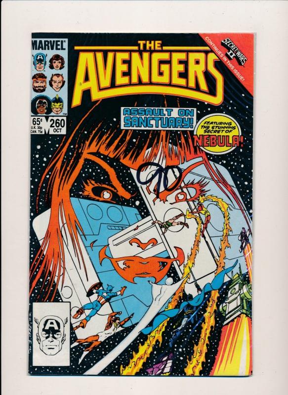 Marvel Comics THE AVENGERS Lot of 5 #259,260,261,263,265  FINE/VERY FINE (HX718)