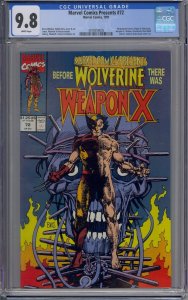 MARVEL COMICS PRESENTS #72 CGC 9.8 WOLVERINE ORIGIN WEAPON X WHITE PAGES 9005 