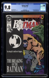 Batman #497 CGC NM/M 9.8 White Pages Bane Breaks Batman's back!
