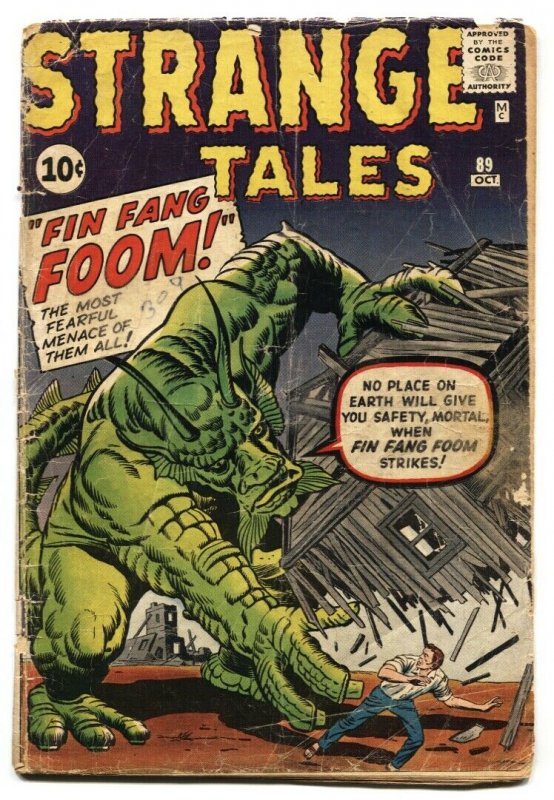 Strange Tales #89 1961-1st FIN FANG FOOM- incomplete