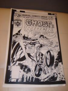 GHOST RIDER GIL KANE TERROR HORROR COOL COVER PAGE PRODUCTION ART TRANSPARENCY 