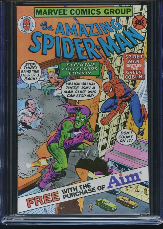 AMAZING SPIDER-MAN AIM TOOTHPASTE GIVEAWAY - 1980 - CGC-9.6 - Green Goblin