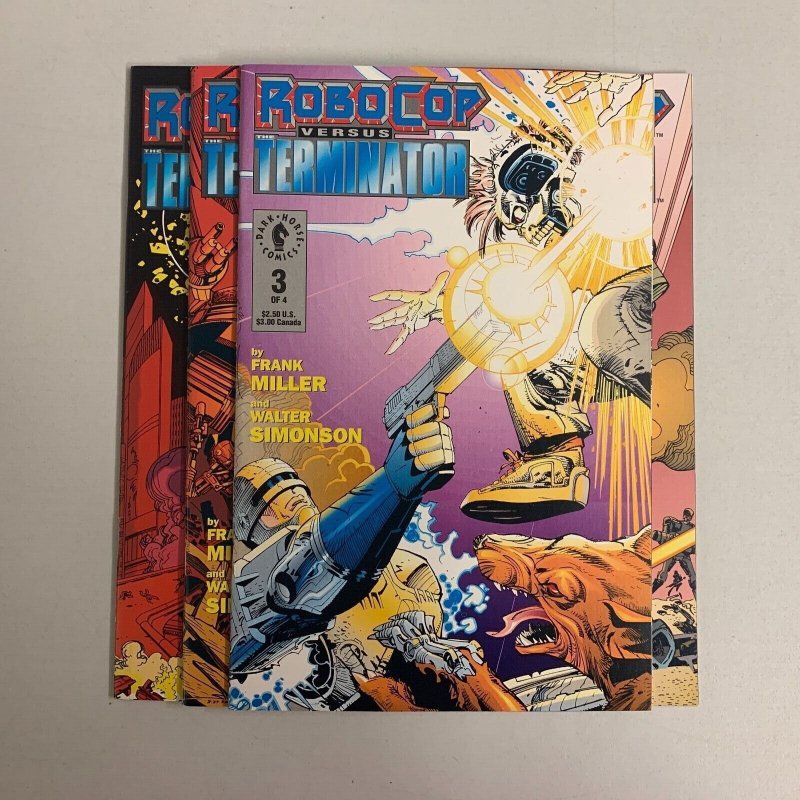 RoboCop Versus Terminator #1-4 Set (Dark Horse 1992) 1 2 3 4 Frank Miller (8.5+) 