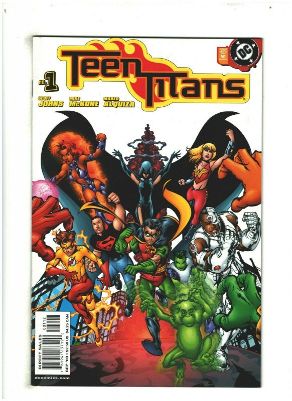 Teen Titans #1 NM- 9.2 2nd Print DC Comics 2003 Raven & Starfire 