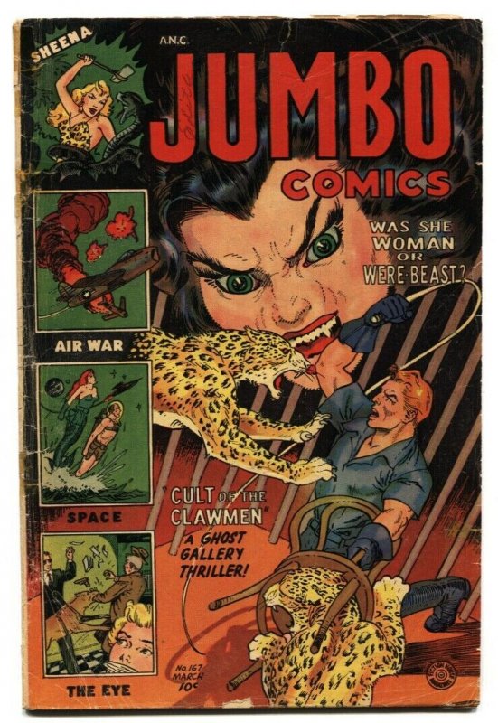 Jumbo Comics #167 Rare last issue-comic book Space Rangers- Pre-code Horror