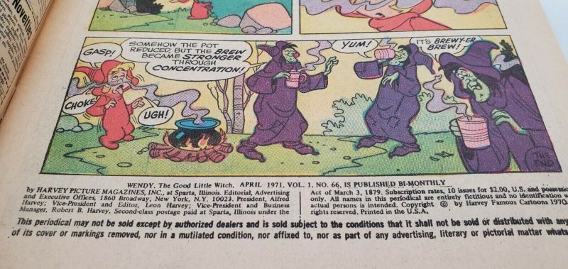 Wendy The Good Little Witch #66, Harvey Comics 1971, VF-