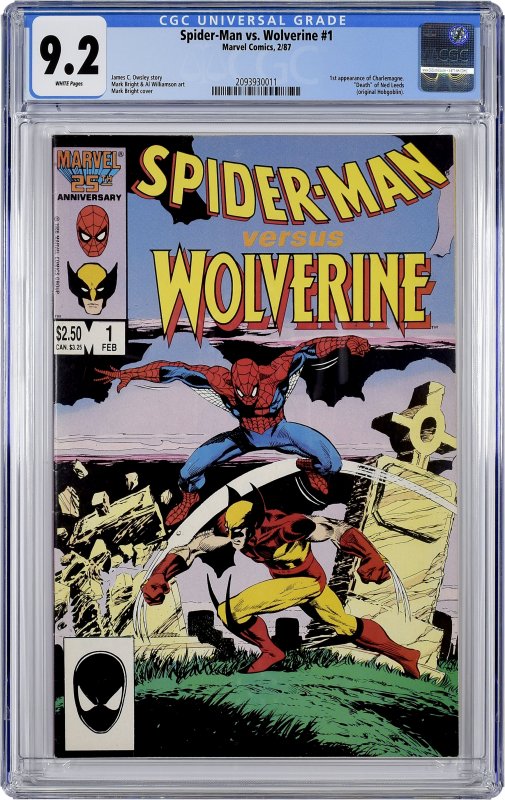 Spider-Man vs. Wolverine #1 (1987) CGC Graded 9.2