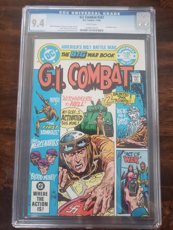 G.I. Combat 247 CGC 9.4 Joe Kubert cover