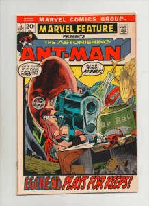Marvel Feature #5 - Ant-Man Battles Egghead Gun Cover - (Grade 8.5) 1972