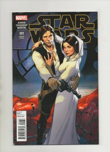 Star Wars #1 - 1:20 Variant Han Solo & Princess Leia Cover - (Grade 9.2) 2015