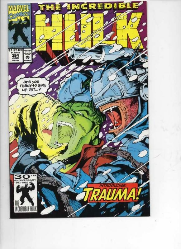 Incredible HULK #394, NM, Trauma, Bruce Banner, 1968 1992, more Marvel in store