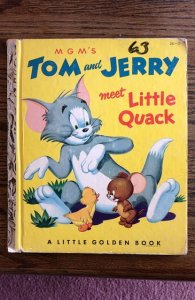 Tom and Jerry Meet Little Quack,1953, white pages,small pencil scribble,