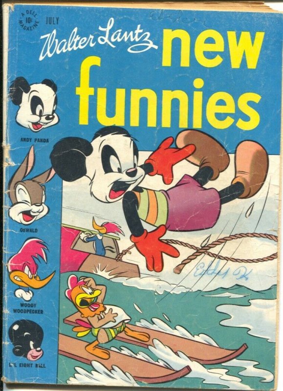 New Funnies #125 1947-Dell-ski boat cover-Li'l Eight Ball-African-American-G 