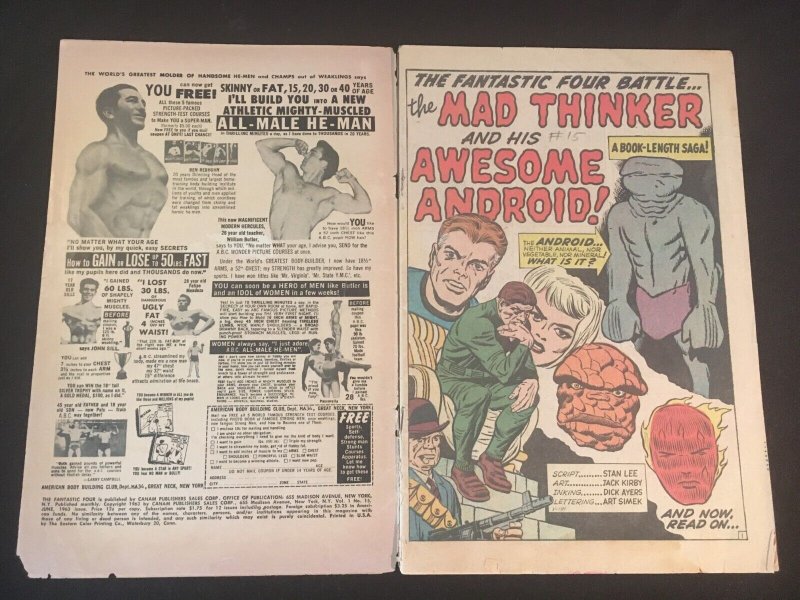 THE FANTASTIC FOUR #15 Fair/Good Condition