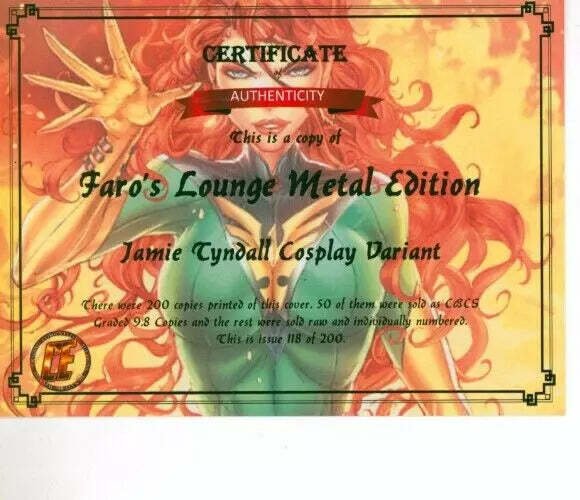 HooligansCO Faro's Lounge Cosplay CGC 9.8 Phoenix Metal Edition