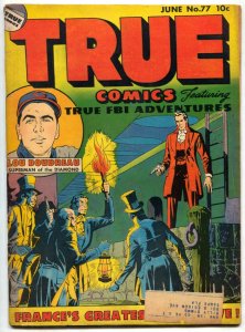 True Comics #77 1949- Lou Boudreau- Golden Age VG