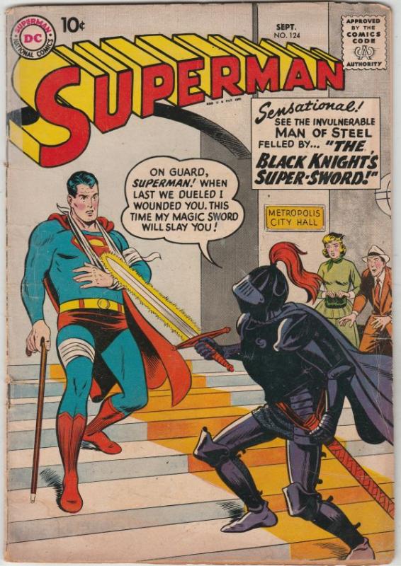 Superman #124 (Sep-58) VG+ Affordable-Grade Superman, Jimmy Olsen,Lois Lane, ...