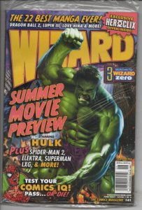 WIZARD #141 Magazine, NM, Hulk, Sealed, 2003, with swag, Superman