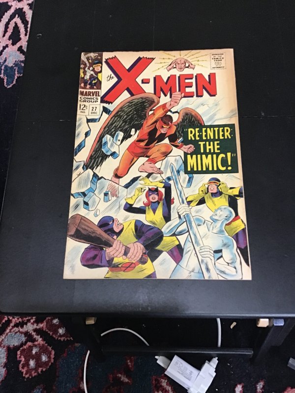 The X-Men #27 (1966) Re-enter the mimic! Mid grade! FN-  Wytheville CERT! Wow!