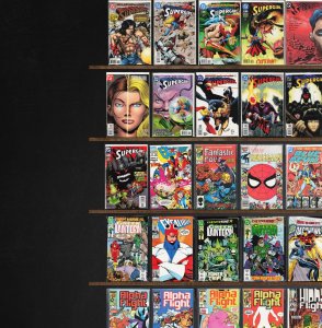 Huge Lot 160+ Comics with Supergirl, X-O Manowar, Alpha Flight & More!